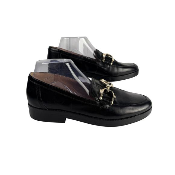 27 Edit NATURALIZER Women BELINE Black Leather Slip On Loafers SZ 9.5 M NWOB - Picture 2 of 11